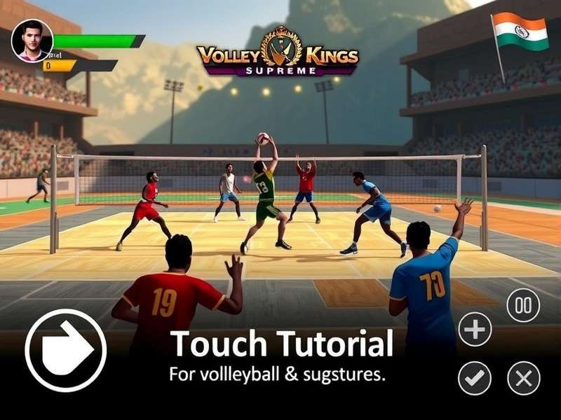 Indian volleyball tournament scene with competitive players